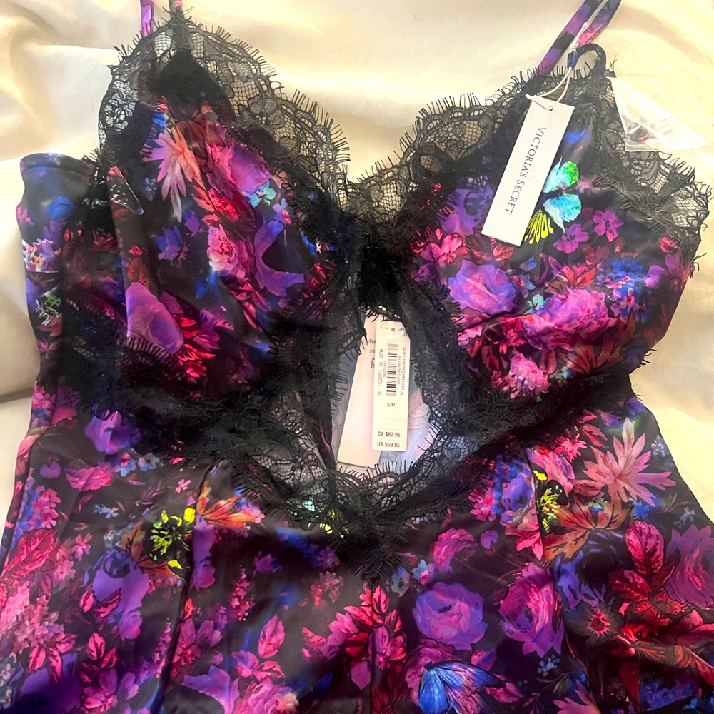Brand new. Never worn. Tags on. Victoria secret night slip romper